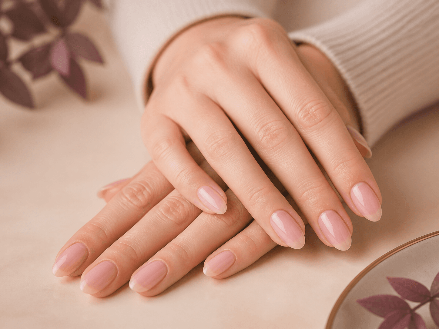 BIAB manicure from the Polished & Co Nail Studio demo