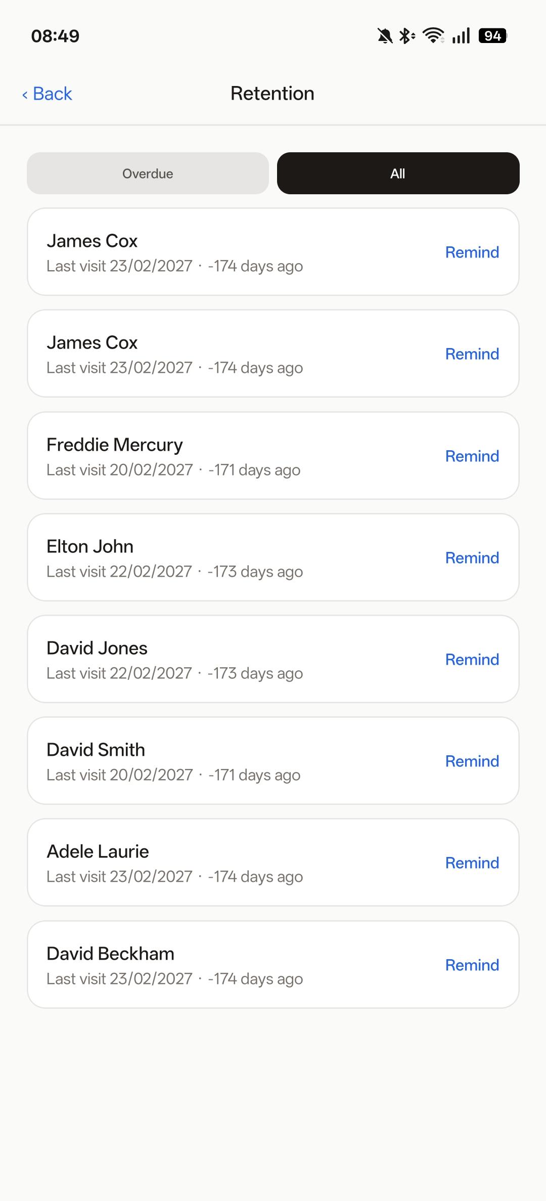 Mobile Win-Back & Overdue Alerts